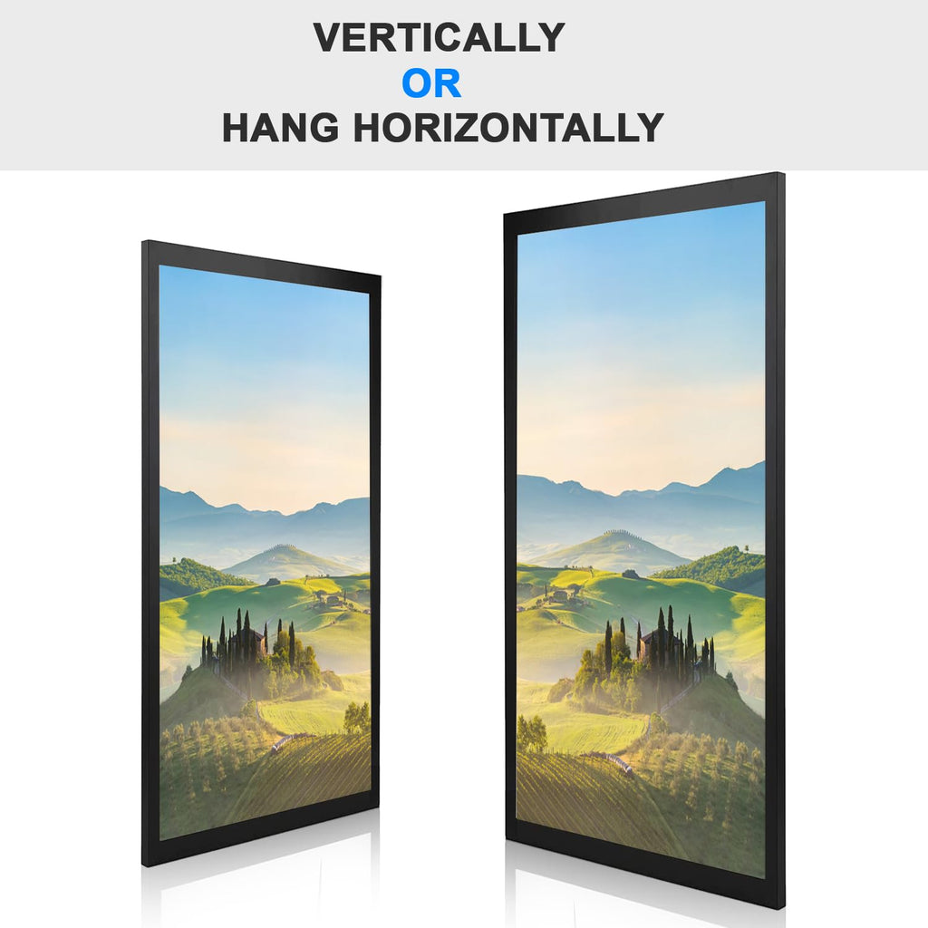 Hukonhep 5X9 Black Picture Frames, Photos Frame With Plexiglass, Wall Gallery Photo Frames, Horizontal And Vertical For Wall Mou