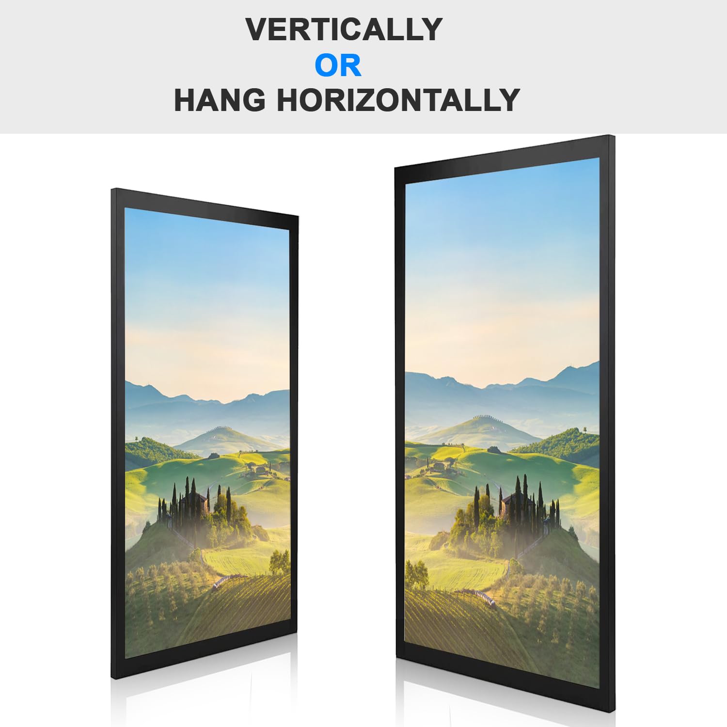 Hukonhep 5X9 Black Picture Frames, Photos Frame With Plexiglass, Wall Gallery Photo Frames, Horizontal And Vertical For Wall Mou