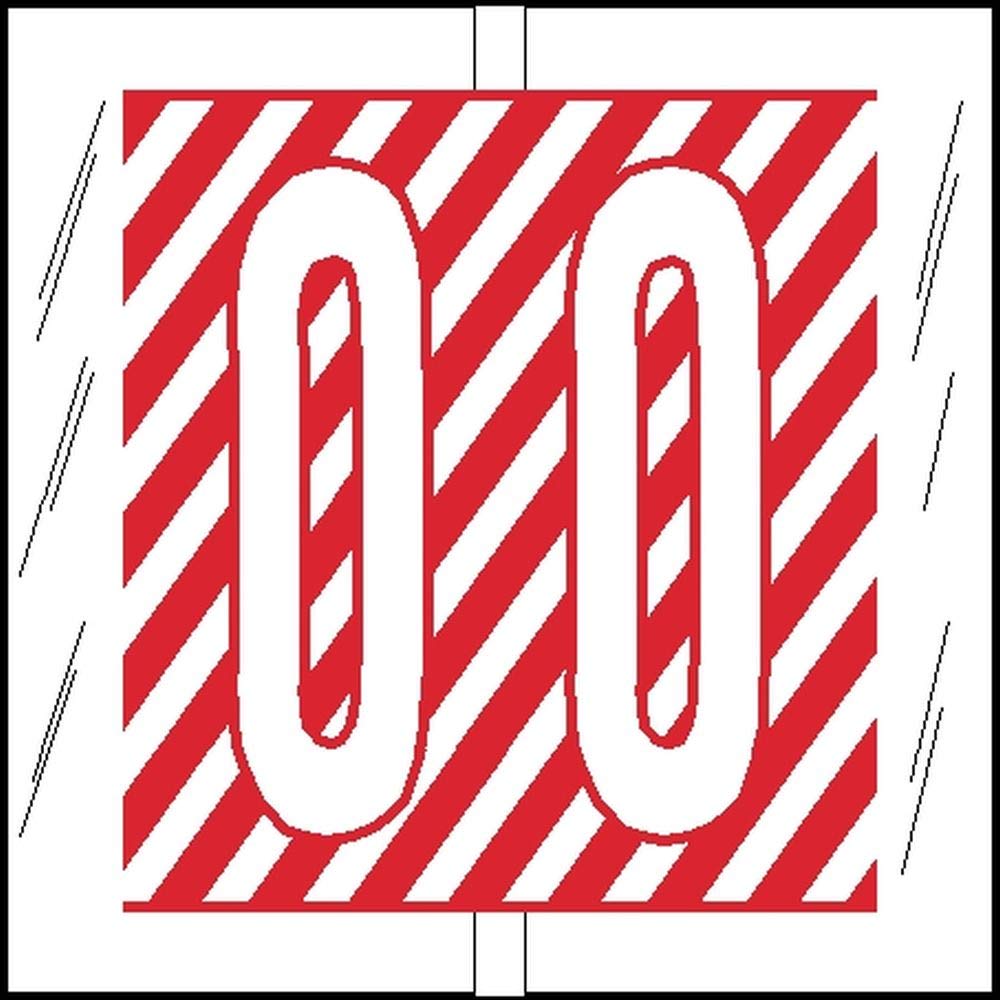 Tabbies Original Col'R'Tab 12100 Series Alpha Labels, Red, O', 1-1/2'H X 1-1/2'W, Heavy Duty & Fade-Resistant, Made In The Us