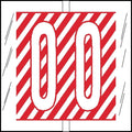Tabbies Original Col'R'Tab 12100 Series Alpha Labels, Red, O', 1-1/2'H X 1-1/2'W, Heavy Duty & Fade-Resistant, Made In The Us
