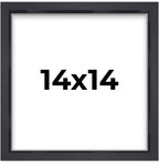 14x14 Shadow Box Black | 1'' Depth of Usable Space | Solid Wood Pine | Includes UV Resistant Acrylic Plexiglass, Acid-Free Backi