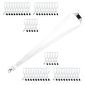 YOUKE OLA 50 Pack Sublimation Lanyards Blank Bulk White Sublimation Lanyards with Detachable Buckles Neck Lanyards Heat Transfer