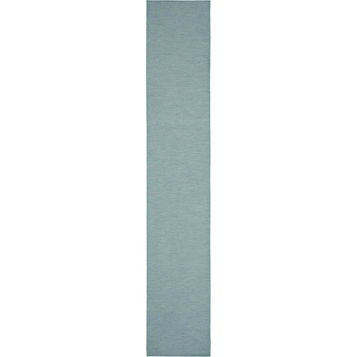Nourison Positano Indoor/Outdoor Aqua 2'2' X 10' Area Rug, Easy Cleaning, Non Shedding, Bed Room, Living Room, Dining Room, Bac