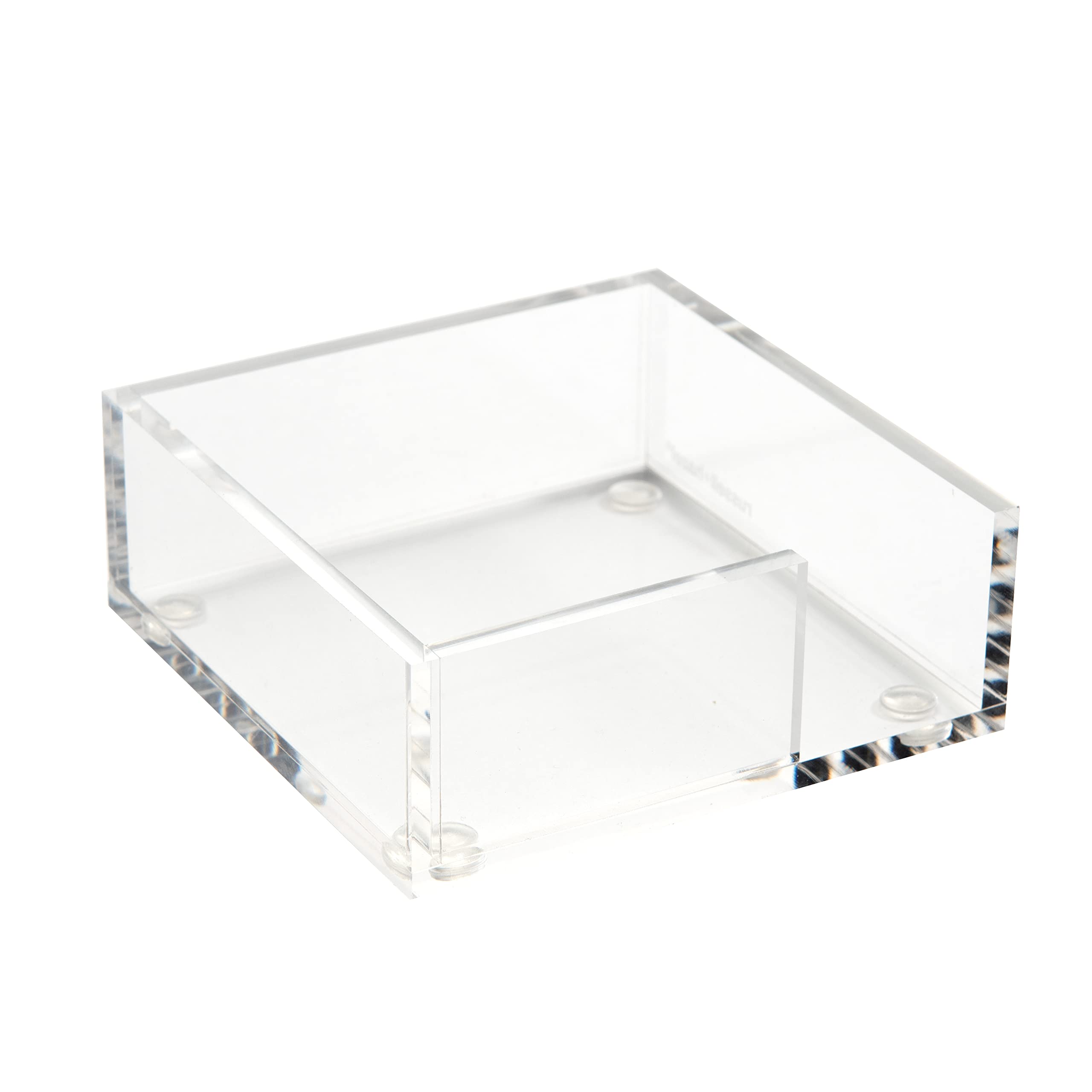 Russell+Hazel Acrylic Sticky Notes Bloc Tray, Home And Work Office Organization, 4    W X 4    L X 1.5    H, 1 Count