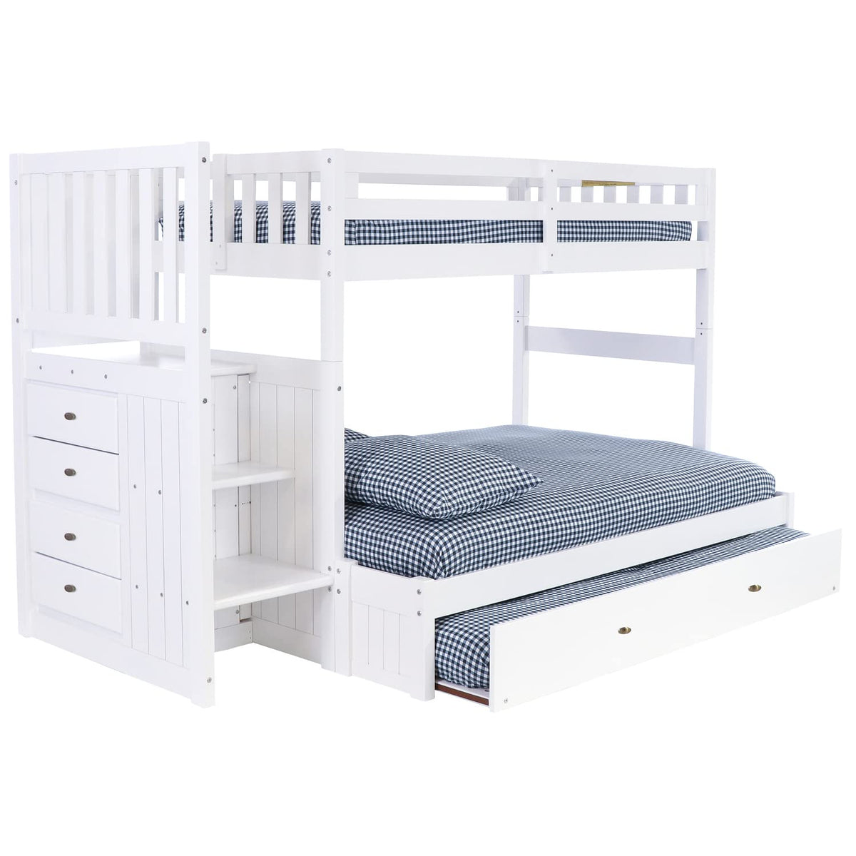 American Furniture Classics 0214-TF-TRUND Bunk, Twin, Casual White