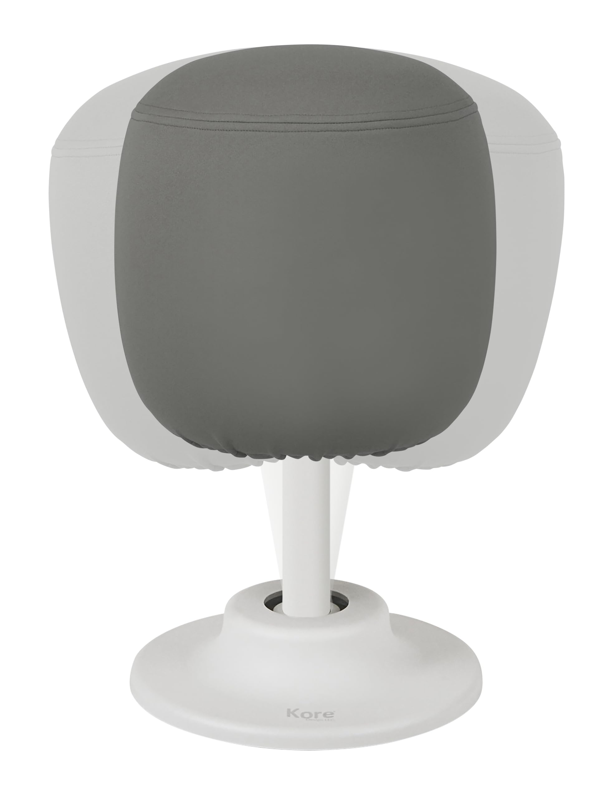 KORE Design Kids Adjustable Pivot Stool, Waterproof Fabric Desk Chair Comfy for Students, Kid Computer Chair for School, Home, Active Sitting, ADD/ADHD, Autism, Girls/Boys, Tall (16.5-21”), Grey