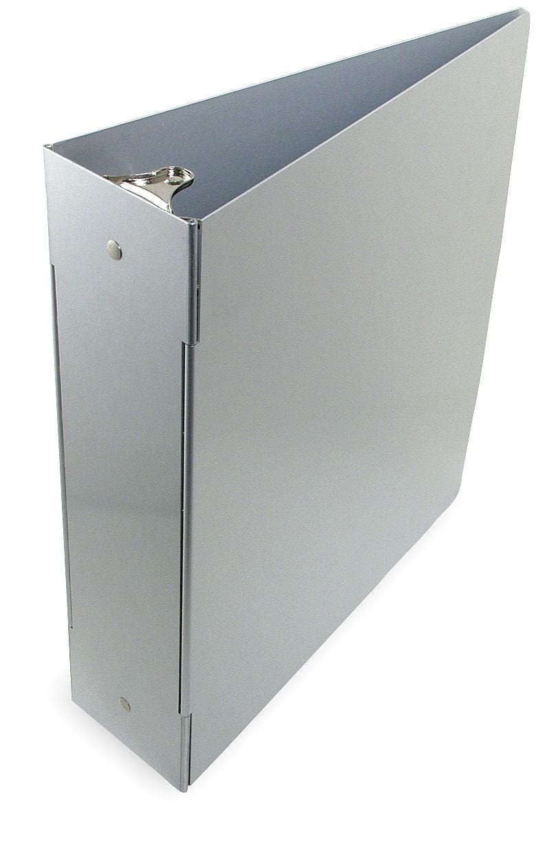 Saunders Recycled Aluminum Ring Binder, 2-Inches Spine, Letter Size, 8.5 X 12-Inches, 1 Binder (00605), Aluminum, Gray, 605