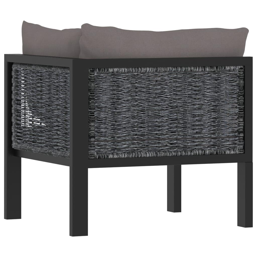 vidaXL Sectional Corner Sofa with Left Armrest for Indoor/Outdoor - Durable and Weather-Resistant Poly Rattan in Anthracite