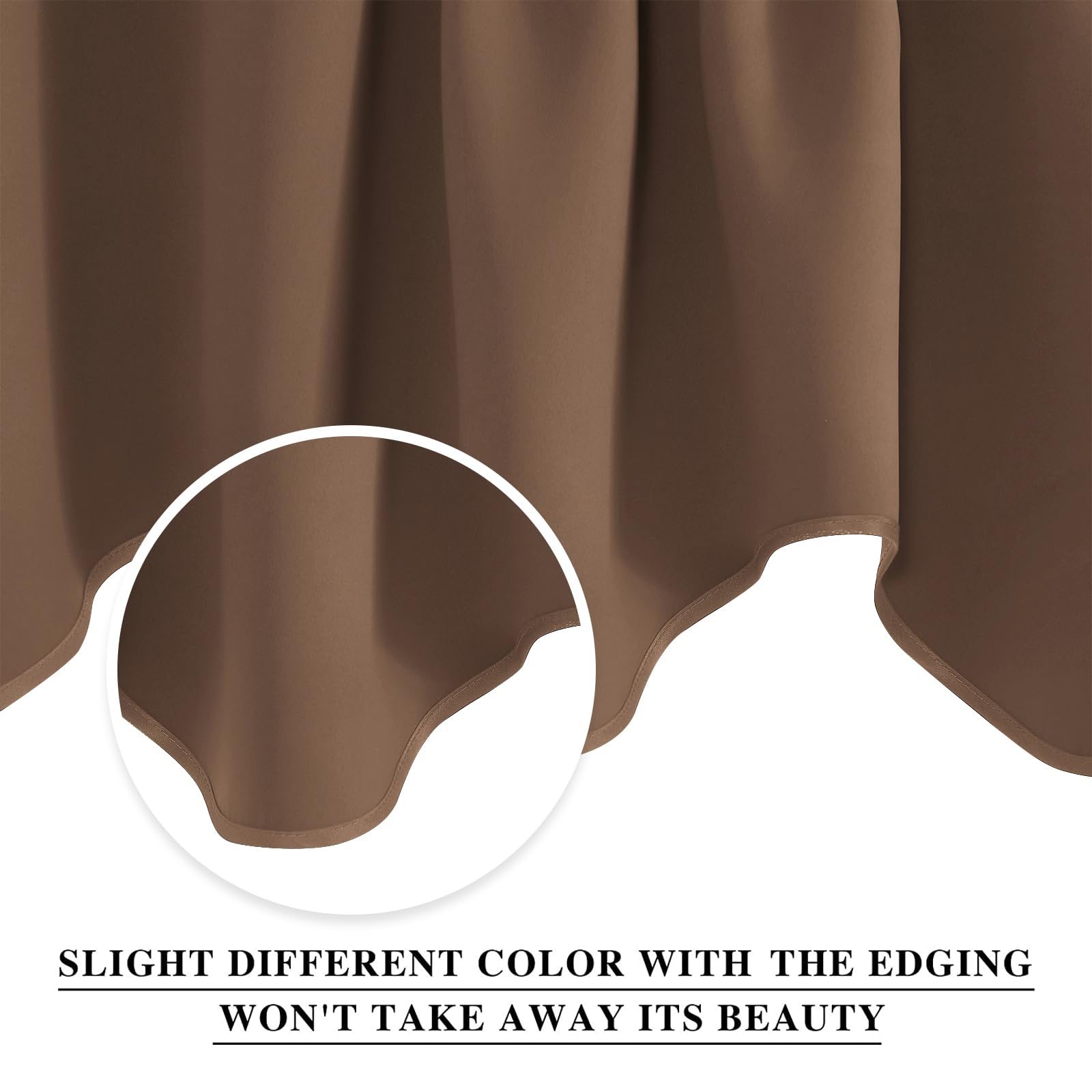 Nicetown Room Darkening Cappuccino Curtain Valances - Solid Home Fashion 52 Inches By 18 Inches Rod Pocket Valance Curtain Panel