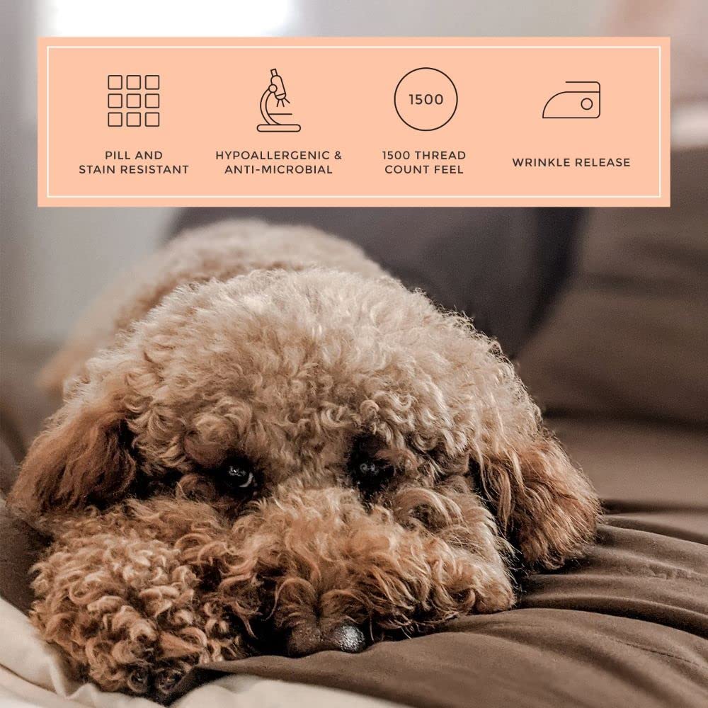 Peachskinsheets Chocolate Sheet Set - 1500Tc Level Of Softness - Extra Soft Cooling Sheets For Hot Sleepers And Night Sweats - S