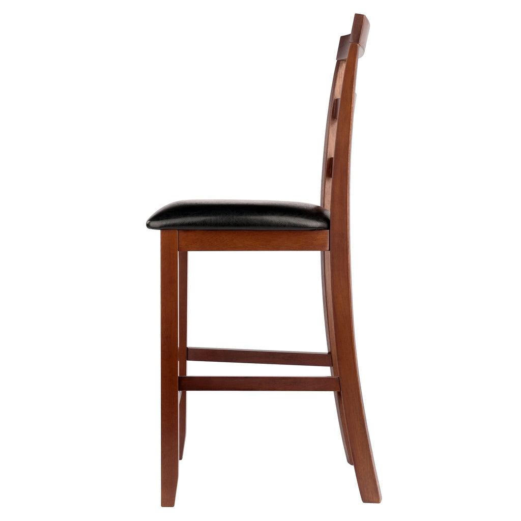 Ergode Wood Element Counter Stool Set | Oyster Gray | 2-Pc Set | Solid Wood | 220lbs Weight Capacity | Stable & Stylish | Multiple Finishes (94074-VV)
