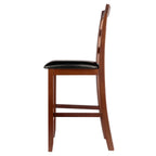 Ergode Wood Element Counter Stool Set | Oyster Gray | 2-Pc Set | Solid Wood | 220lbs Weight Capacity | Stable & Stylish | Multiple Finishes (94074-VV)