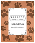 Gifts For All By Rachel Olevia Dog Lover Gift Pug Silhouette Paw Prints Natural Wood Engraved 4x6 Portrait Picture Frame Wood