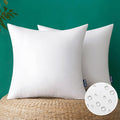 Miulee Pack Of 2 18X18 Inch Outdoor Pillow Inserts Waterproof Decorative Throw Pillow Insert, Square Lumbar Garden Pillow Form For Patio Sofa Couch