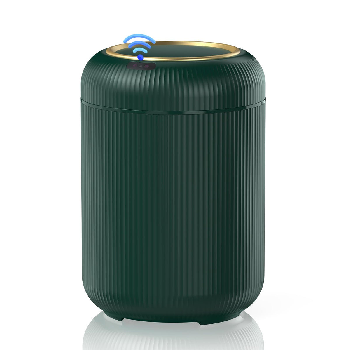 Procade Touchless Sensor Trash Can Bathroom,Small Gold + Green Garbage Can