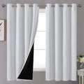 Youngste 100% Blackout Curtains For Bedroom 63 Inches Length, Double Layer Thermal Insulated Full Light Blocking Drapes For Nurs