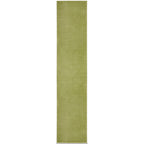 Nourison Essentials Solid Indoor/Outdoor Green 2'2' X 16 Area Rug, Easy Cleaning, Non Shedding, Bed Room, Living Room, Dining Room, Deck, Patio, Backyard (2X16)