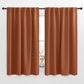NICETOWN Halloween Blackout Curtain Blinds Window Panels, Burnt Orange Color, W52 x L63, Double Panels, Thermal Insulated Blacko