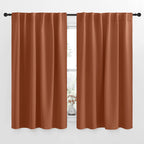 NICETOWN Halloween Blackout Curtain Blinds Window Panels, Burnt Orange Color, W52 x L63, Double Panels, Thermal Insulated Blacko
