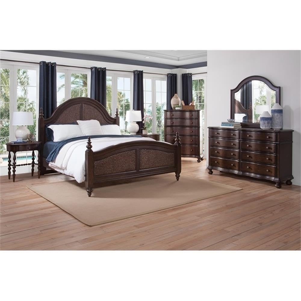 American Woodcrafters Rodanthe Queen Woven Wood Panel Bed - Thumbnail 2