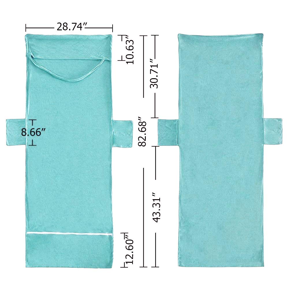 Vocool Chaise Lounge Pool Chair Cover Beach Towel Fitted Elastic Pocket Won'T Slide (Lakeblue)