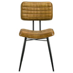 Coaster Furniture Misty Padded (Set of 2) Camel and Black Side Chair 110642