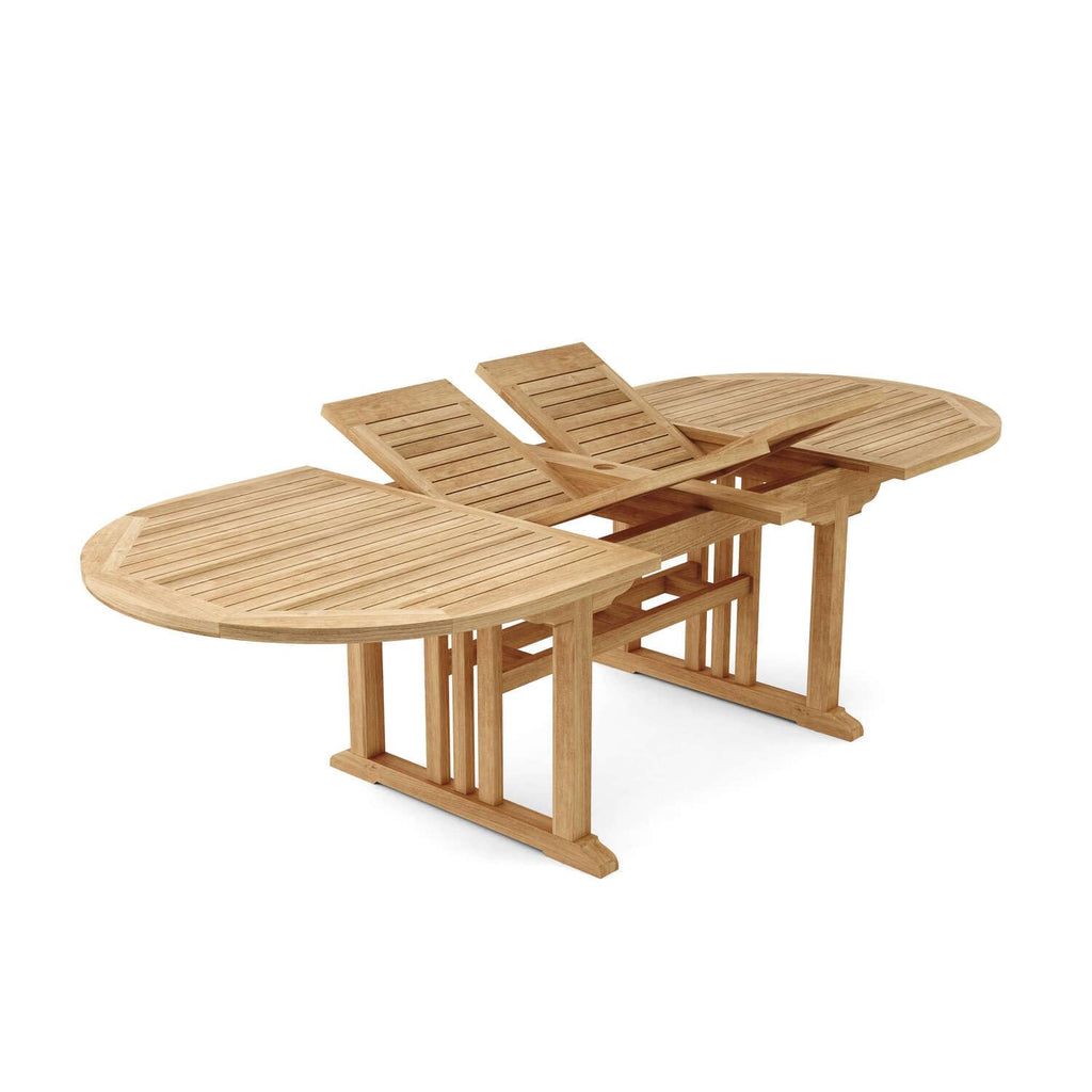Anderson Teak Sahara Oval Double Ext. Table, 106-Inch