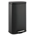 happimess HPM1011B Curtis 8-Gallon Step-Open Trash Can with Soft-Close Lid, Modern, Minimalistic, Fingerprint Proof for Home, Ki