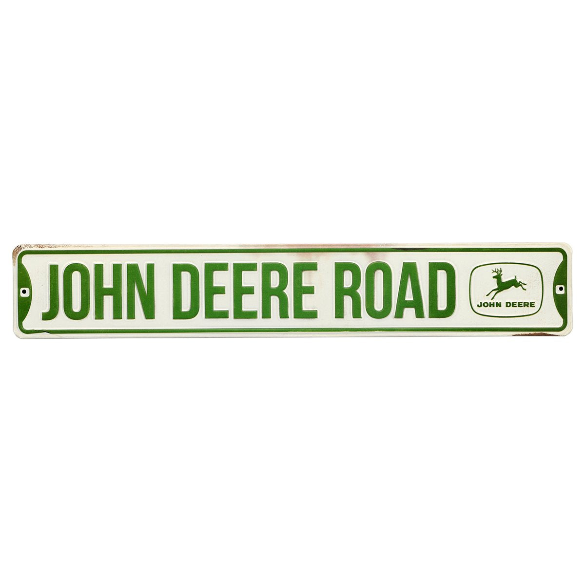 John Deere Road Embossed Metal Street Sign - Vintage John Deere Sign for Garage or Man Cave