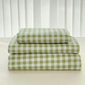 Nsnlgsgc Sage Green Gingham Full Sheet Set, Soft Brushed Microfiber Plaid Full Bed Sheets, 4-Pieces Grid Sheet Set With Deep Poc