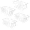 Orgneas Chest Freezer Baskets, 16.5  Freezer Organizer Bins Deep Freezer Storage Bins Metal Wire Baskets with Hanging Handles 4P