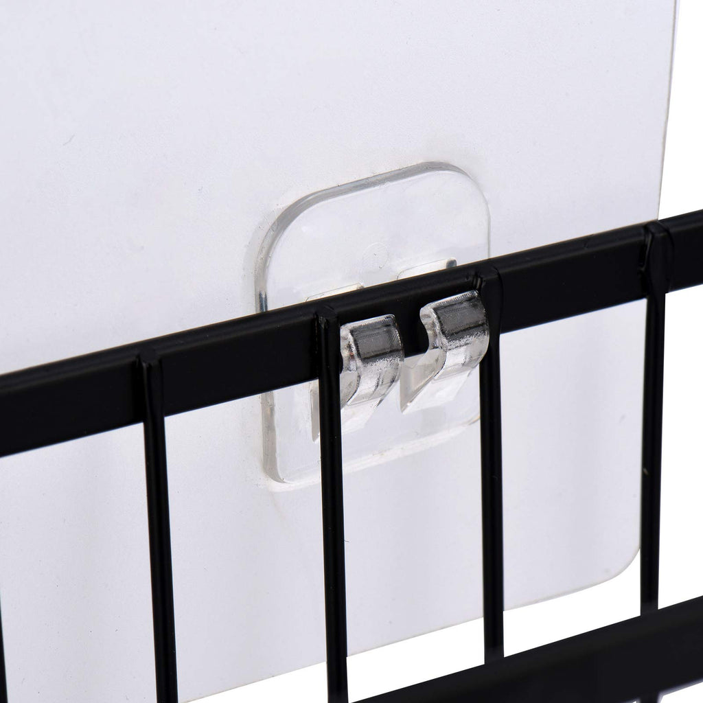 Toplife Black Wall Door Adhesive Kitchen Wrap Organizer Rack, No Drilling, Set of 1, Space-Saving Storage Solution