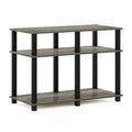 Furinno Romain Turn-N-Tube Stand for TV up to 40 Inch, 40-Inch, French Oak/Black