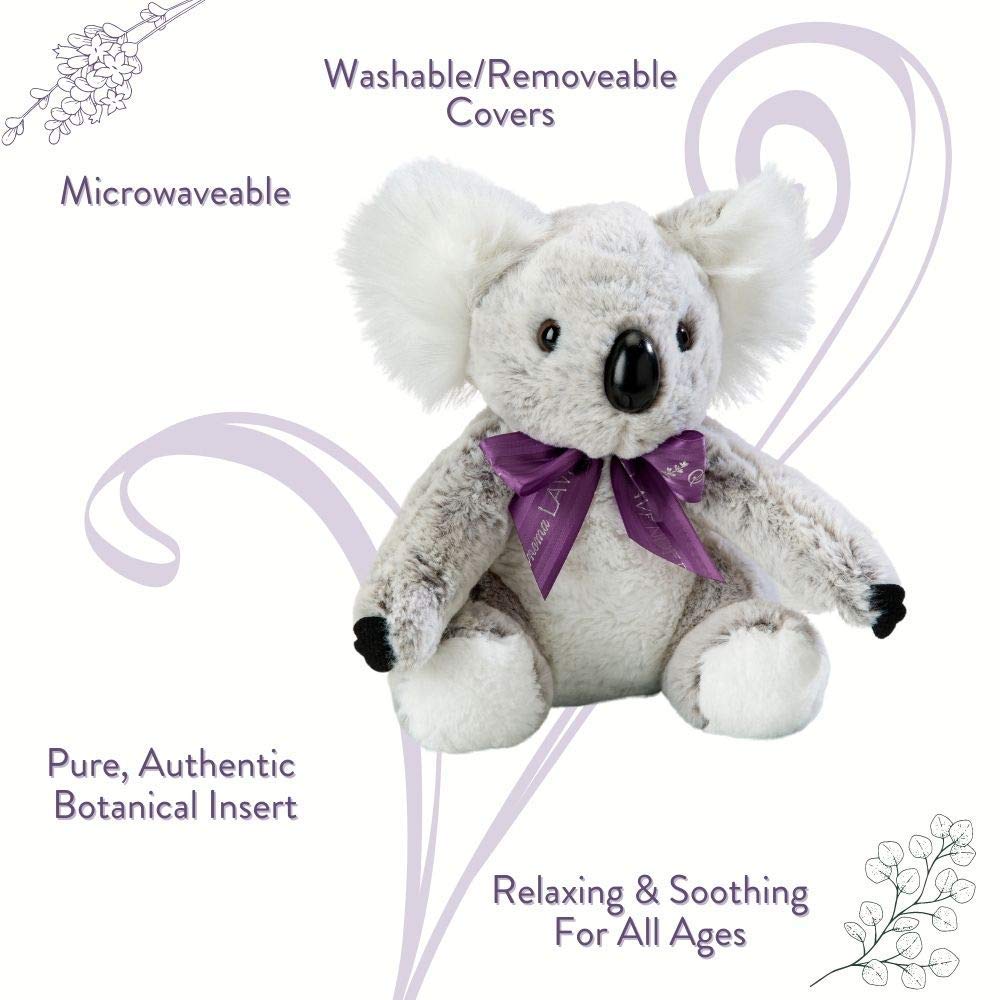 Sonoma Lavender Microwaveable Aromatherapy Pillow Filled With Lavender, Plush Koala, Lavender Scented With Removable Washable Co