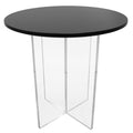 Valore Collection 20 Acrylic Side Table With Black Top