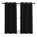 Nicetown Black Out Curtain Panel Shade, Single Piece, 42 Inches Wide By 54 Inches Long, Black, Solid Energy Efficient Eyelet Top Window Blind For Guest Room
