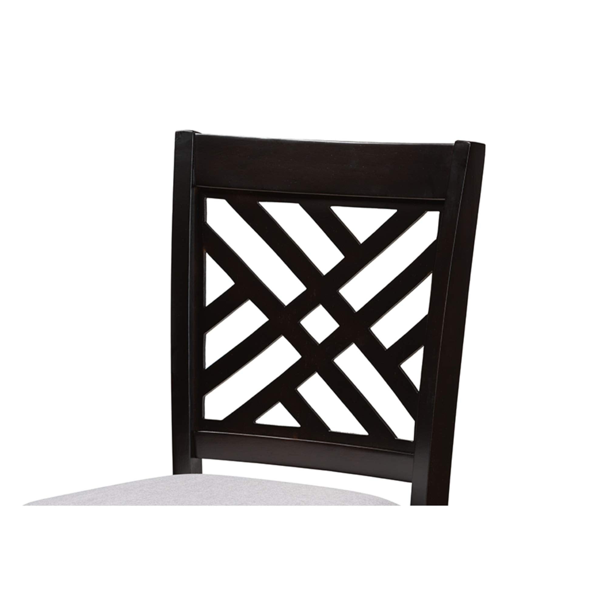 Baxton Studio Jason Modern and Contemporary Grey Fabric Upholstered and Espresso Brown Finished Wood 2-Piece Bar Stool Set