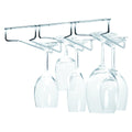 Oenophilia Under Cabinet Stemware Rack, Wine Glass Holder Under Cabinet Kitchen, Chrome Finish, Holds 6-9 Glasses Depending on S
