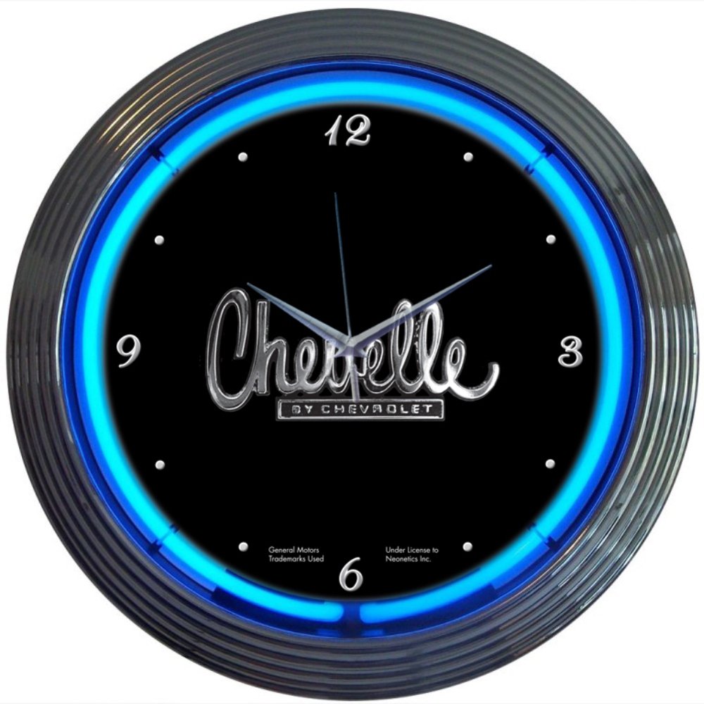Neonetics Cars and Motorcycles Chevelle Neon Wall Clock, 15-Inch