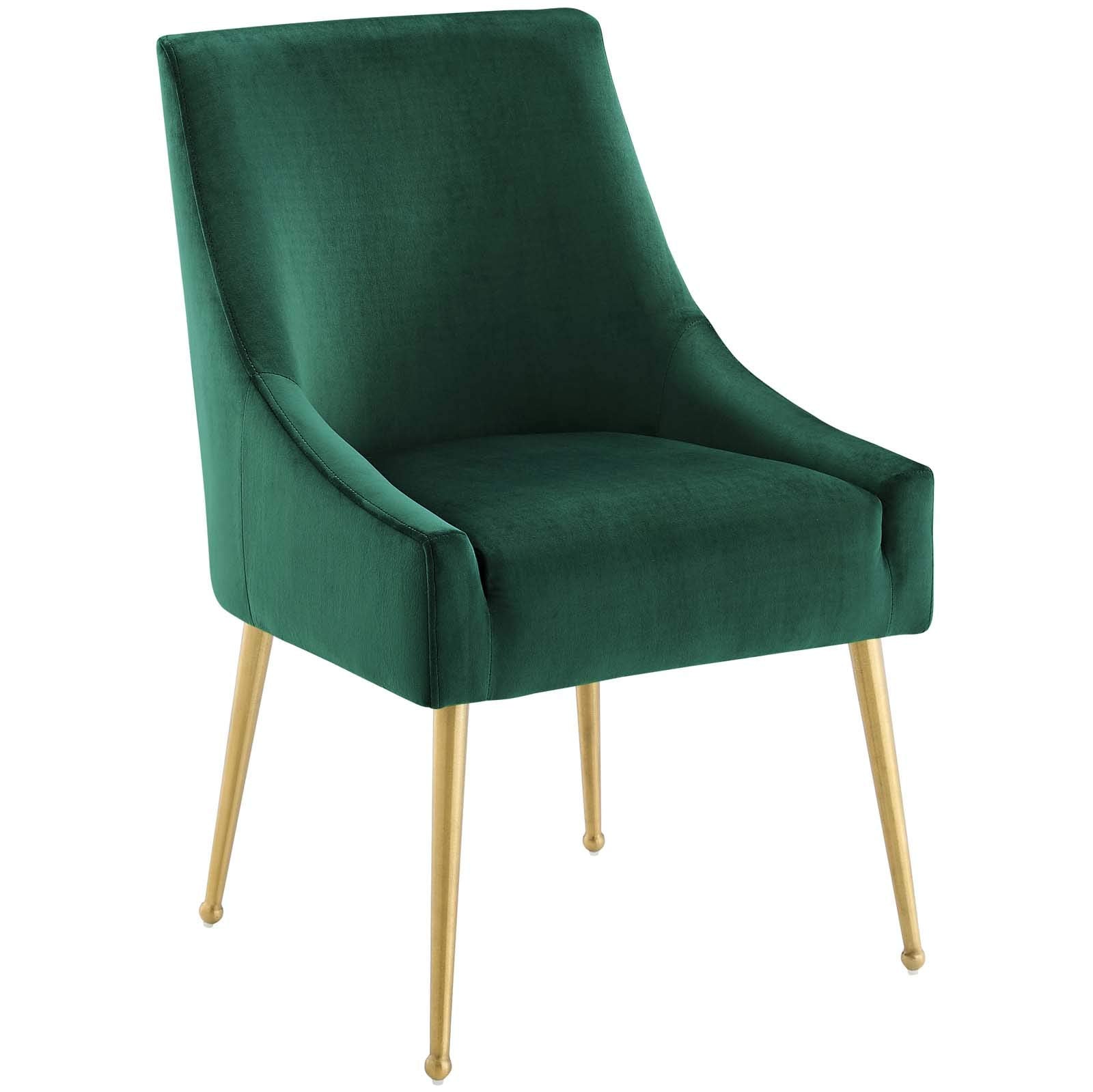 Modway Discern Upholstered Performance Velvet Dining Chair, Green