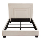 Arden Eastern King Bed w/ 54" Headboard in Cream Fabric by Diamond Sofa