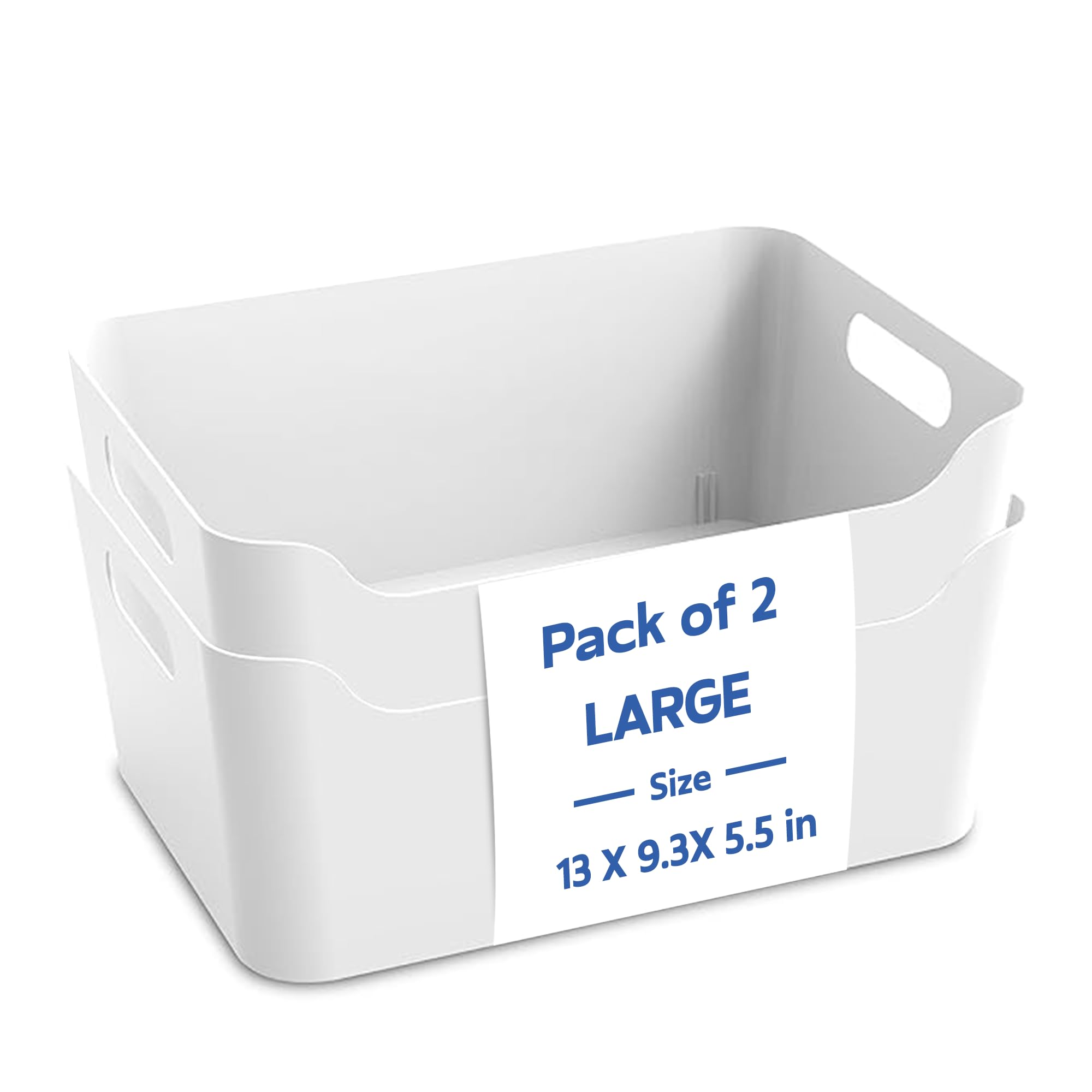 Kolorr Jolly Plastic Large Basket With Handle For Storage Box| Multipurpose Light Weight Plastic Baskets Organiser For Clothes T