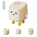 AIWE7D Desk Mini Cute Trash Can with Lid and Brush Small Desktop Trash Can for Bathroom, Bedroom, Kitchen, Car, Office flip top 