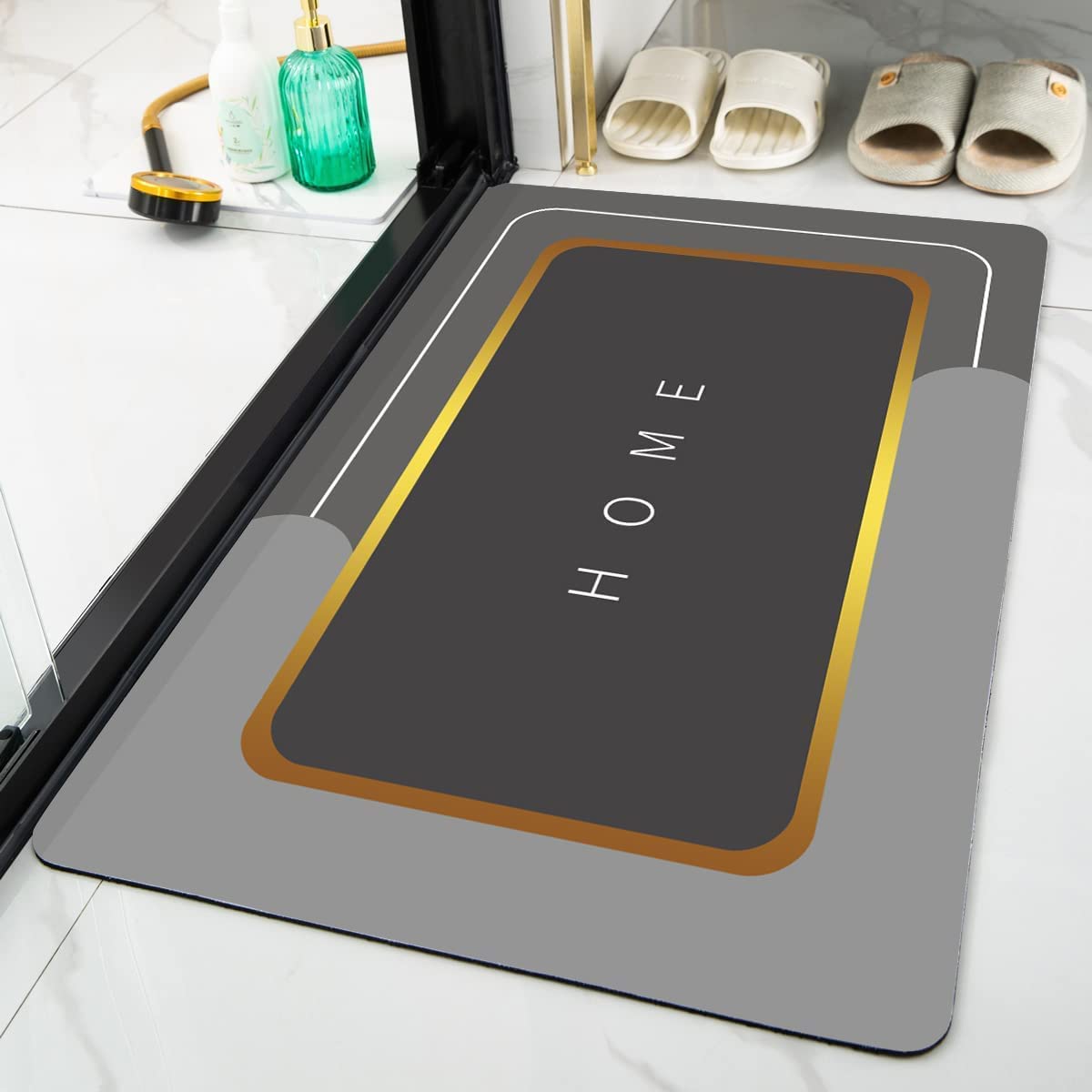 7Seas Bathroom AntiSlip Bath Mat Water Absorbent Floor Pad Toilet Carpet | Water Absorbent mats for Bathroom Kitchen Bedroom Si