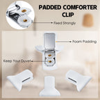 Padded Comforter Clips Duvet Clips White Padded Clips Blanket Fasteners To Secure Bedding For Preventing Comforters From Shiftin