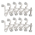 Design House 181842 Jumbo Hinge Pin Door Stop Wall Protector With Rubber Tip Adjustable Door Stoppers, Satin Nickel, 10-Pack