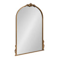 Kate and Laurel Myrcelle Traditional Arched Mirror, 25 x 33, Gold, Decorative Large Arch Mirror with Ornate Garland Detailing Al