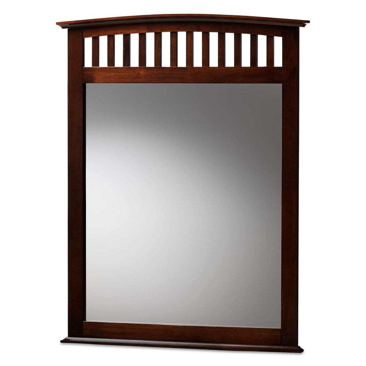 Baxton Studio Metropolitan Modern And Contemporary Dark Brown Finished Wood Dresser Mirror