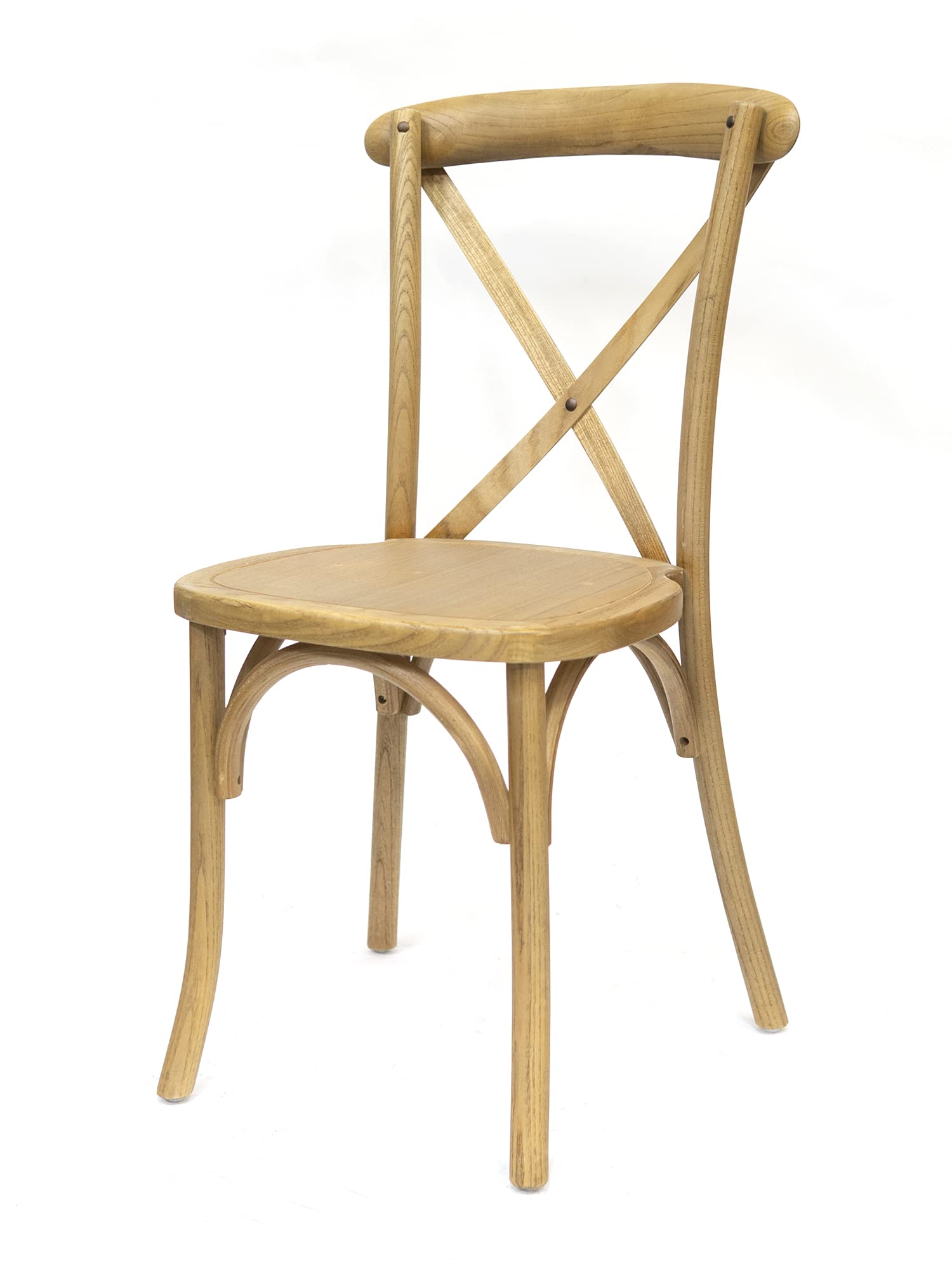 Commercial Seating Products Rustic Tinted Raw Crossback Dining Chairs, 1-Pack