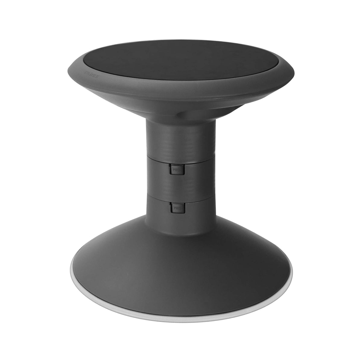 Storex Wiggle Stool - Active Flexible Seating for Classroom and Home Study, Adjustable 12-18 Inch Height, Black (00300U01C)
